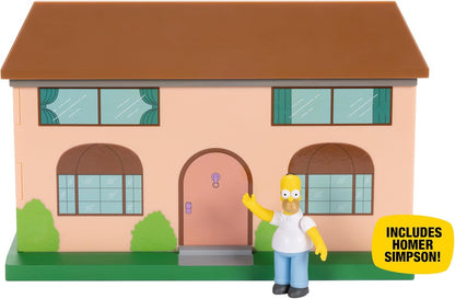 THE SIMPSONS Living Room Diorama House Playset by JAKKS Pacific, Includes 6cm Scale Homer Figurine and Accessories, Fun Interactive Features, for Kids and Collectors