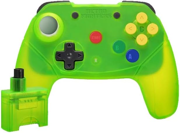 Retro Fighters Brawler64 Wireless 2.4G Controller Extreme Green