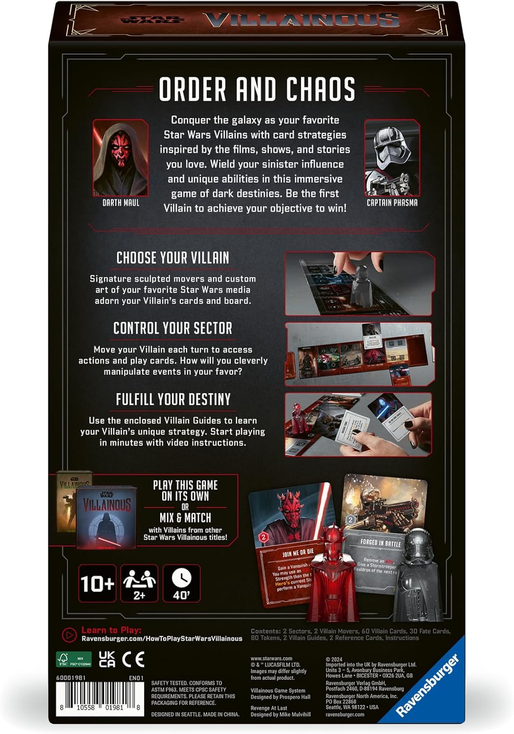 Ravensburger Star Wars Villainous Revenge at Last - Immersive Strategy Board Game for Adults and Kids Age 10 Years Up - 2 Players - Play as Stand-Alone or Expansion - 2024