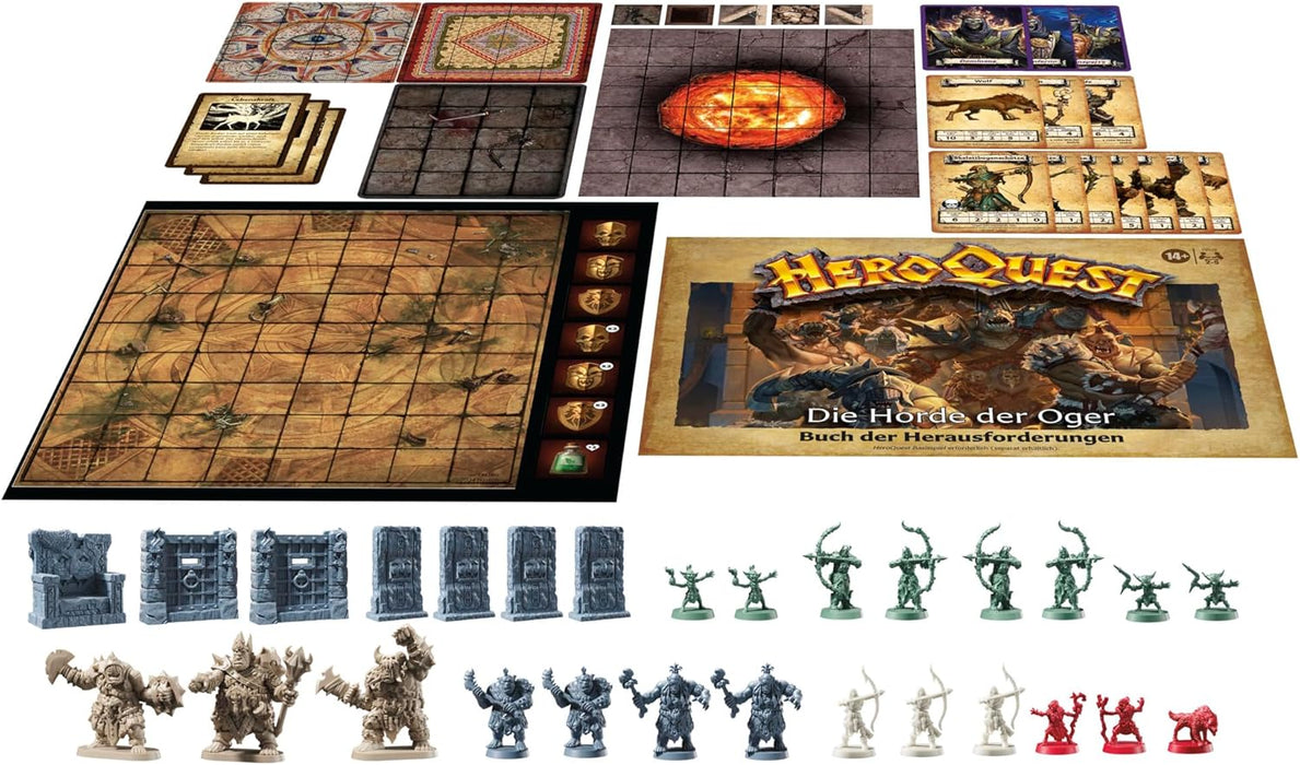 Avalon Hill HeroQuest The Horde of the Ogres Adventure Pack, Role Play, HeroQuest Base Game Required to Play - German Version