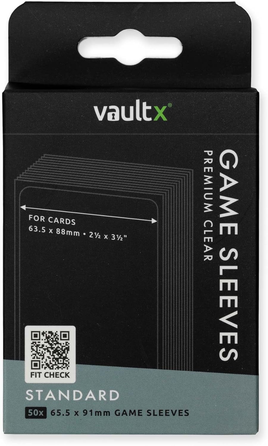 Vault X Standard Board Game Sleeves for Cards of 63x88mm Protect, Preserve with Non-PVC Anti-Static Fitted Sheath (50pcs