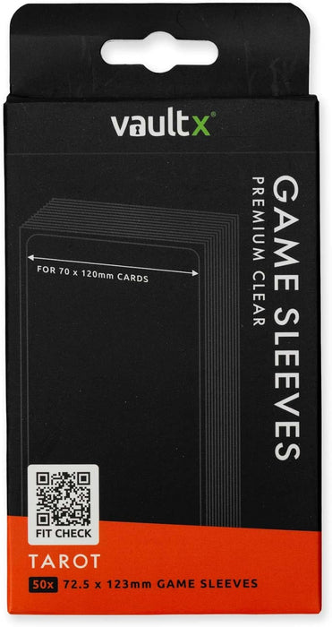 Vault X 'Tarot' Board Game Sleeves for Cards of 70x120mm Protect, Preserve with Non-PVC Anti-Static Fitted Sheath (50pcs