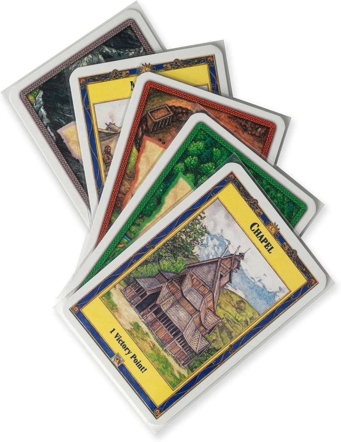 Vault X Narrow (Catan) Board Game Sleeves for Cards of 54x80mm Protect, Preserve with Non-PVC Anti-Static Fitted Sheath (60pcs