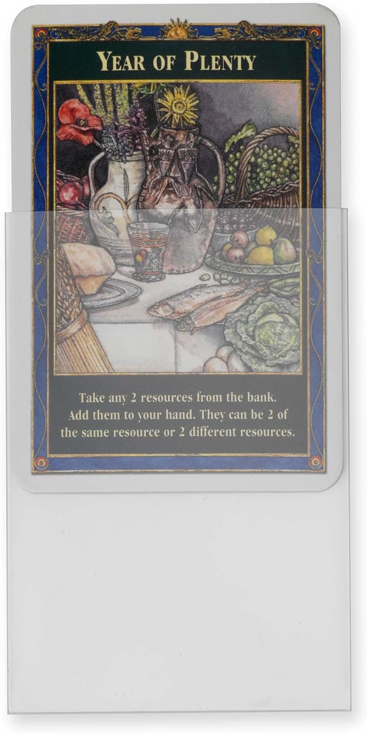 Vault X Narrow (Catan) Board Game Sleeves for Cards of 54x80mm Protect, Preserve with Non-PVC Anti-Static Fitted Sheath (60pcs