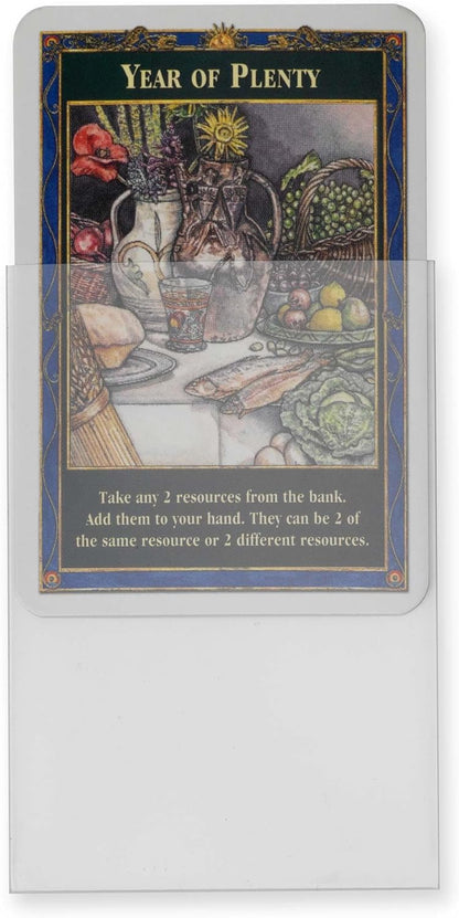 Vault X Narrow (Catan) Board Game Sleeves for Cards of 54x80mm Protect, Preserve with Non-PVC Anti-Static Fitted Sheath (60pcs