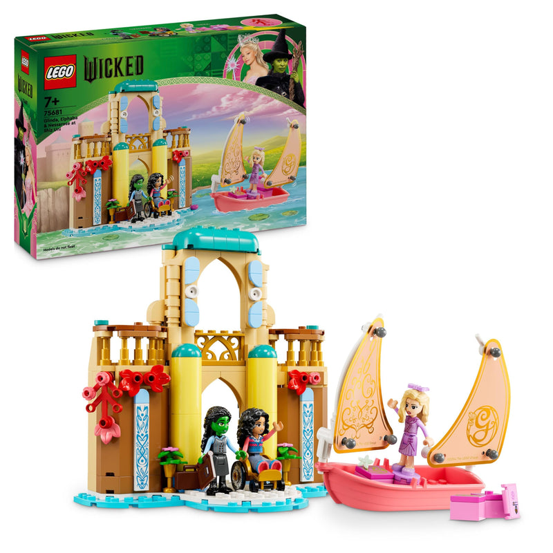 LEGO Wicked Glinda, Elphaba & Nessarose at Shiz University Building Set with Sailing Boat Toy and 3 Mini-Doll Figures, Movie Gift for 7 Plus Year Old Girls & Boys Who Love Doll’s House Playsets 75681