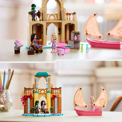 LEGO Wicked Glinda, Elphaba & Nessarose at Shiz University Building Set with Sailing Boat Toy and 3 Mini-Doll Figures, Movie Gift for 7 Plus Year Old Girls & Boys Who Love Doll’s House Playsets 75681