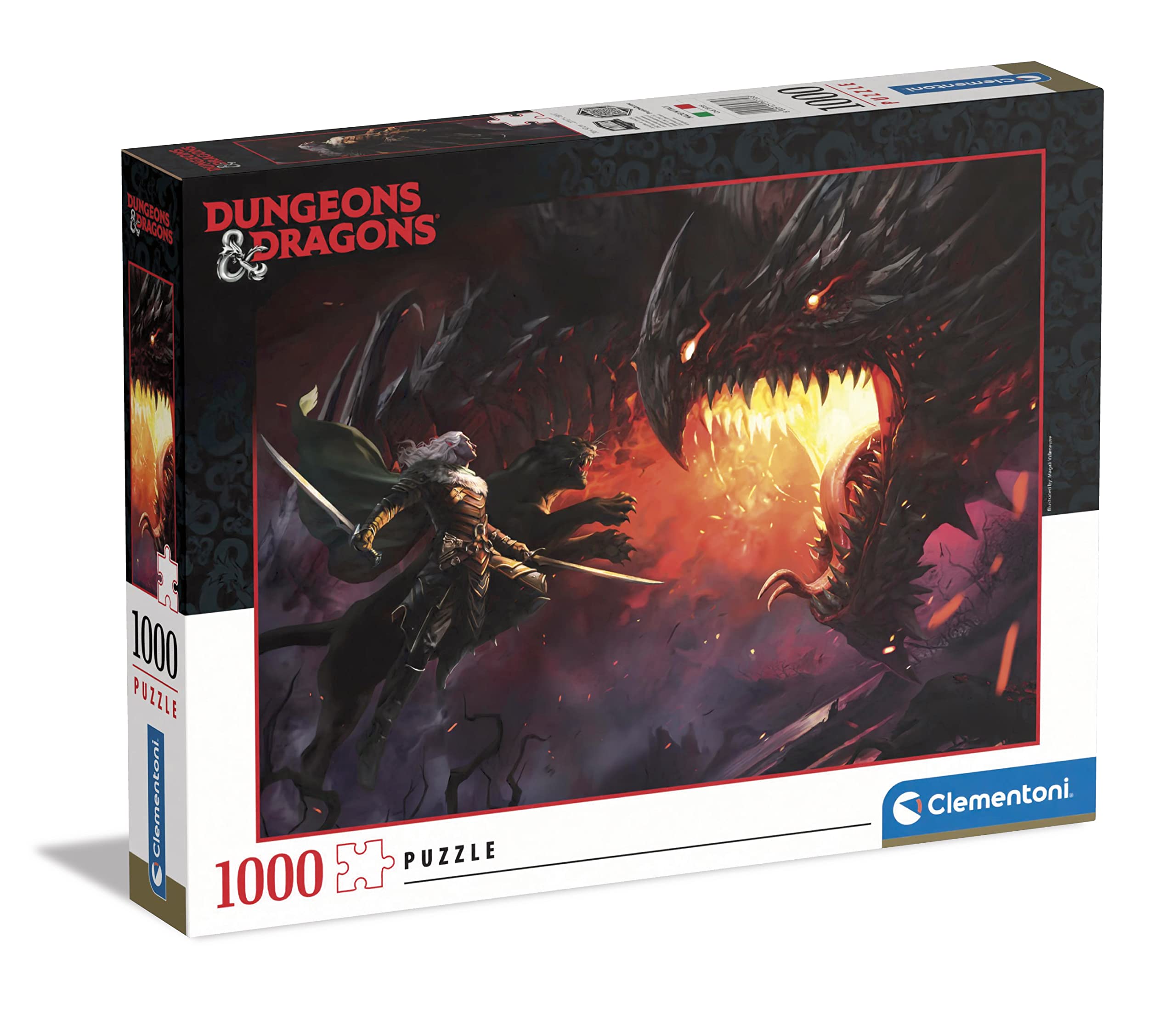 Clementoni 39735 Dungeons & Dragons 1000 Pieces, Jigsaw Puzzle for Adults-Made in Italy