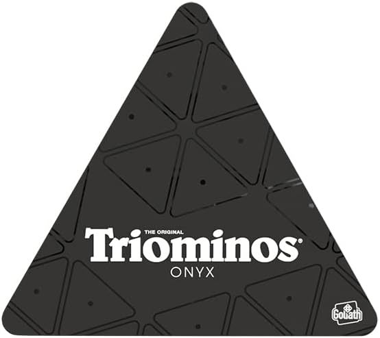 Goliath - Triominos Onyx - Dominos Triangulaires et Noirs dans une Boîte Métallique - Jeu de Stratégie - Jeu de Société - A Jouer en Famille ou entre Amis - A Partir de 6 Ans