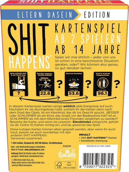 Goliath Happens Parents Dasein Edition, Card Game from 14 Years, Board Games for 2 or More Players