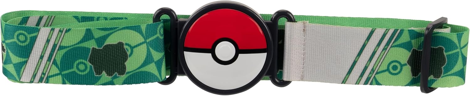 PKW - Clip 'N' Go Poke Ball Belt Set (Bulbasaur #1 with Level Ball, Nest Ball and Bulbasaur Themed Belt) W16