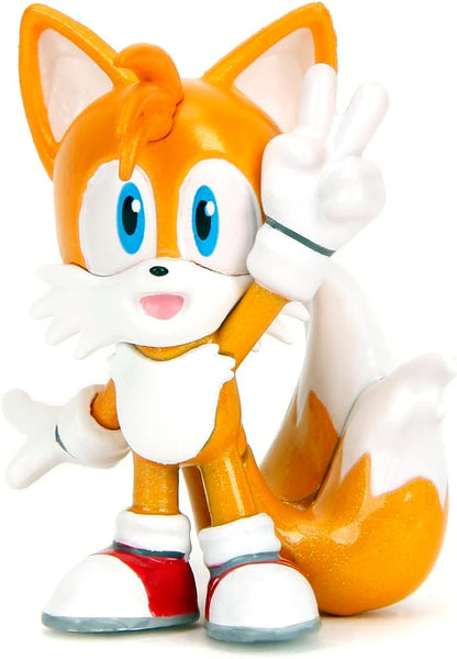 Jada SONIC THE HEDGEHOG 2.5" 4-Pack Wave 1 Die-cast Figures, playset, gift pack. Display,collect and play toys for Kids and Adults