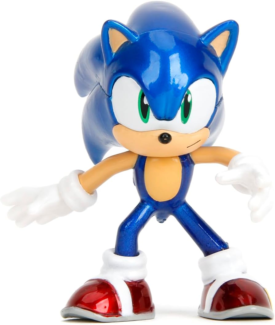 Jada SONIC THE HEDGEHOG 2.5" 4-Pack Wave 1 Die-cast Figures, playset, gift pack. Display,collect and play toys for Kids and Adults