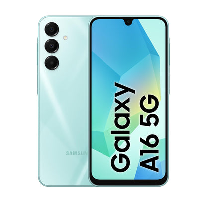 Samsung Galaxy A16 5G, Smartphone Android 14, Display Super AMOLED 6.7" FHD+, 4GB RAM, 128GB, Batteria 5.000 mAh, Resistenza IP54, memoria espandibile fino a 1.5TB, Light Green