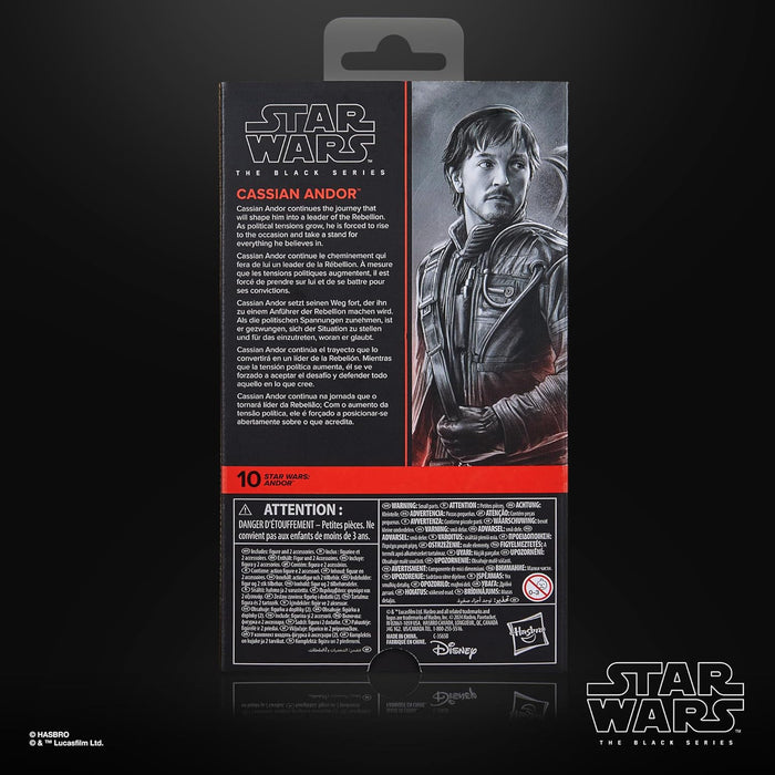 Star Wars The Black Series, Cassian Andor, Andor, Figura Coleccionable de 15 cm