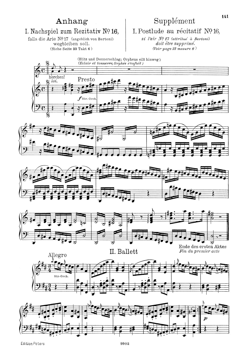 Gluck: Orpheus (Mixed Voice Choir and Piano) (EP54A)