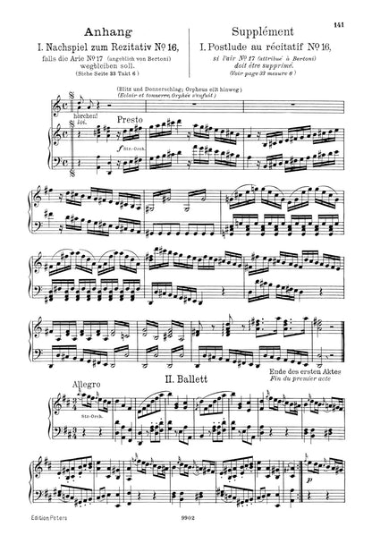 Gluck: Orpheus (Mixed Voice Choir and Piano) (EP54A)