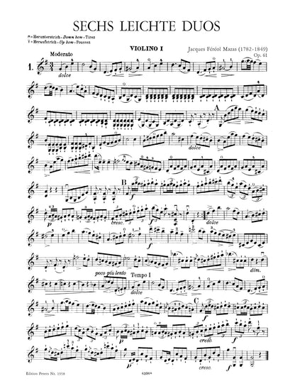 Mazas: Easy Duos Op.61 (Violin Duet) (EP1958)