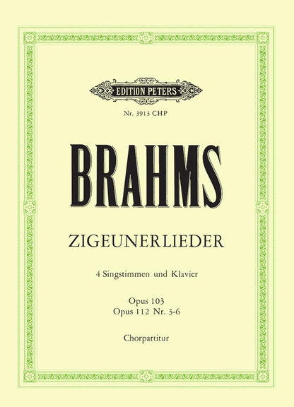 Brahms: Zigeunerlieder (Choral Score) (EP3913-CHP)