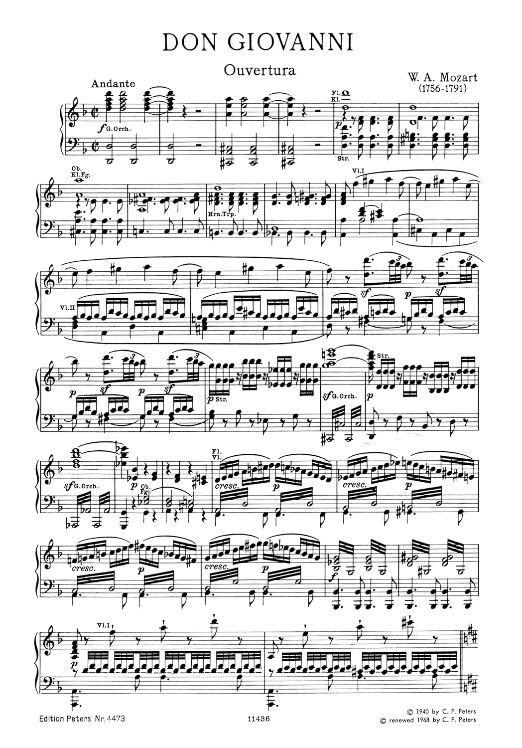 Mozart: Don Giovanni (Vocal Score) (EP4473): Dramma giocoso in zwei Akten / Klavierauszug (partiefähig!)