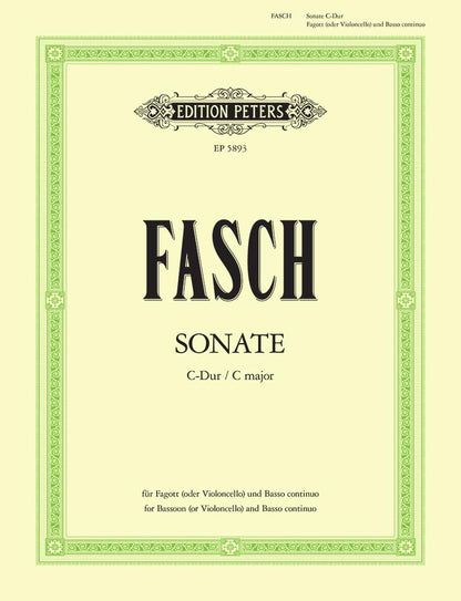 Fasch: Sonata C Major(Harpsichord or Piano and Viola da Gamba or Cello) (EP5893)