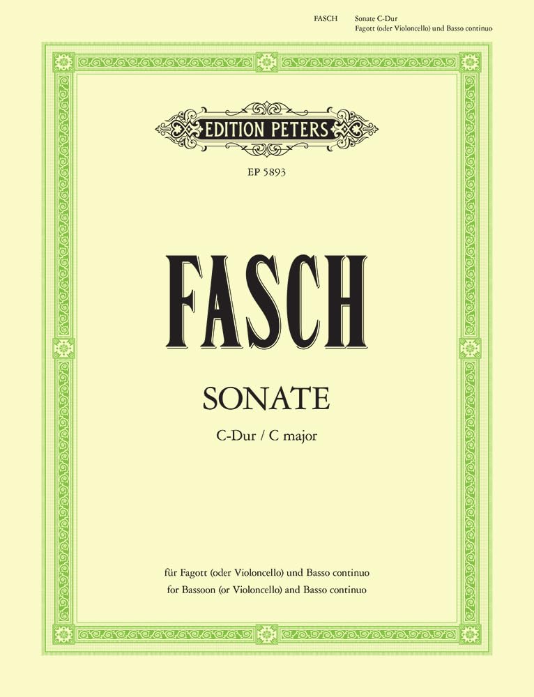 Fasch: Sonata C Major(Harpsichord or Piano and Viola da Gamba or Cello) (EP5893)