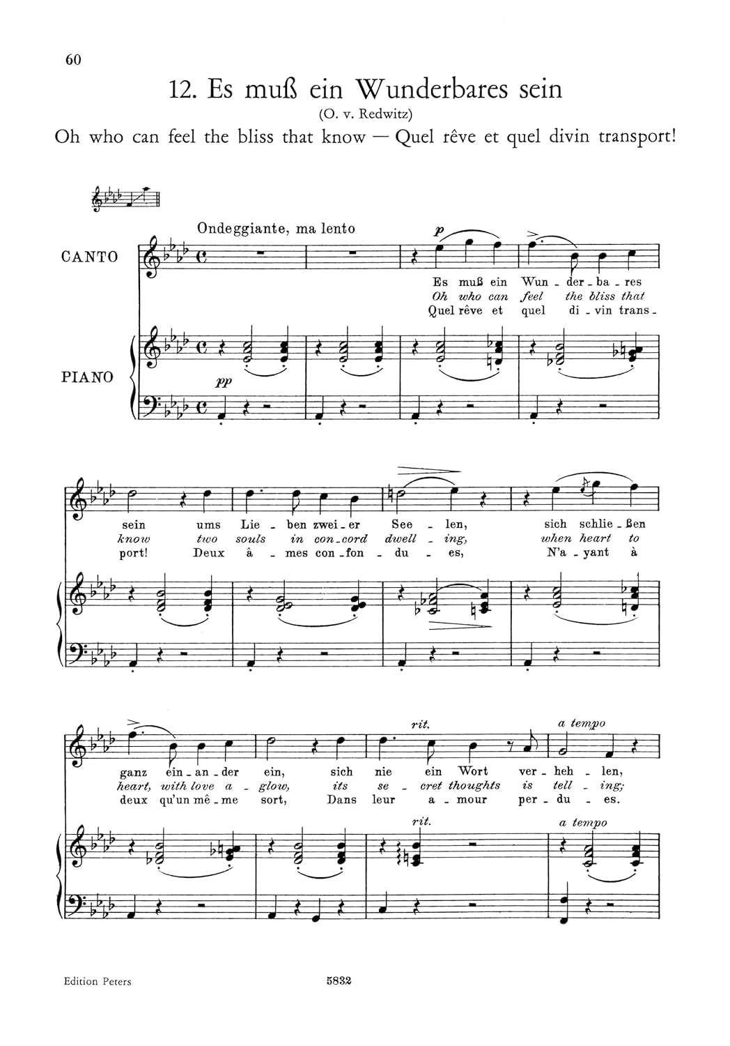 Liszt: 20 Selected Songs (High Voice and Piano) (EP8590A)