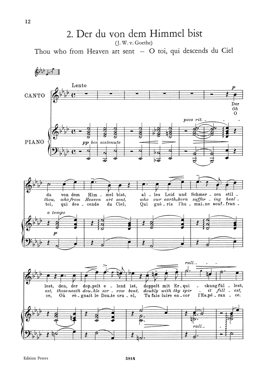Liszt: 20 Selected Songs (High Voice and Piano) (EP8590A)
