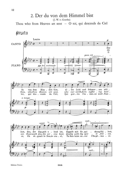 Liszt: 20 Selected Songs (High Voice and Piano) (EP8590A)