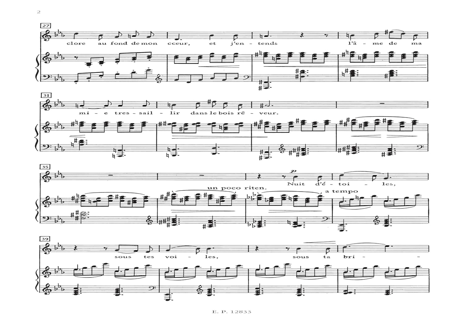 Debussy: Early Songs (1876-85) by various poets (Voice and Piano) (EP9244)