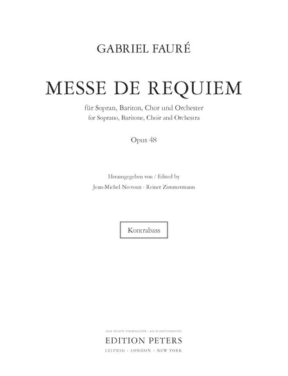 Requiem Op 48 Double Base Part
