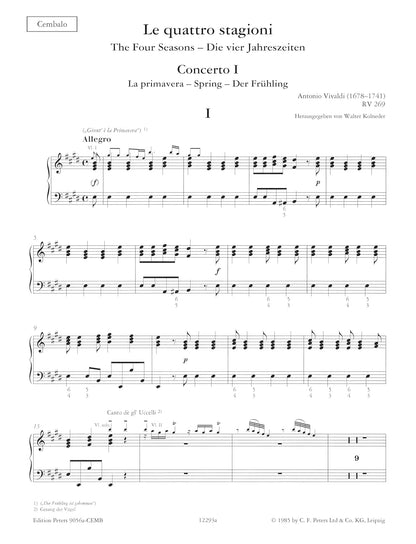 Four Seasons Concerti Op 8 Spring Rv269
