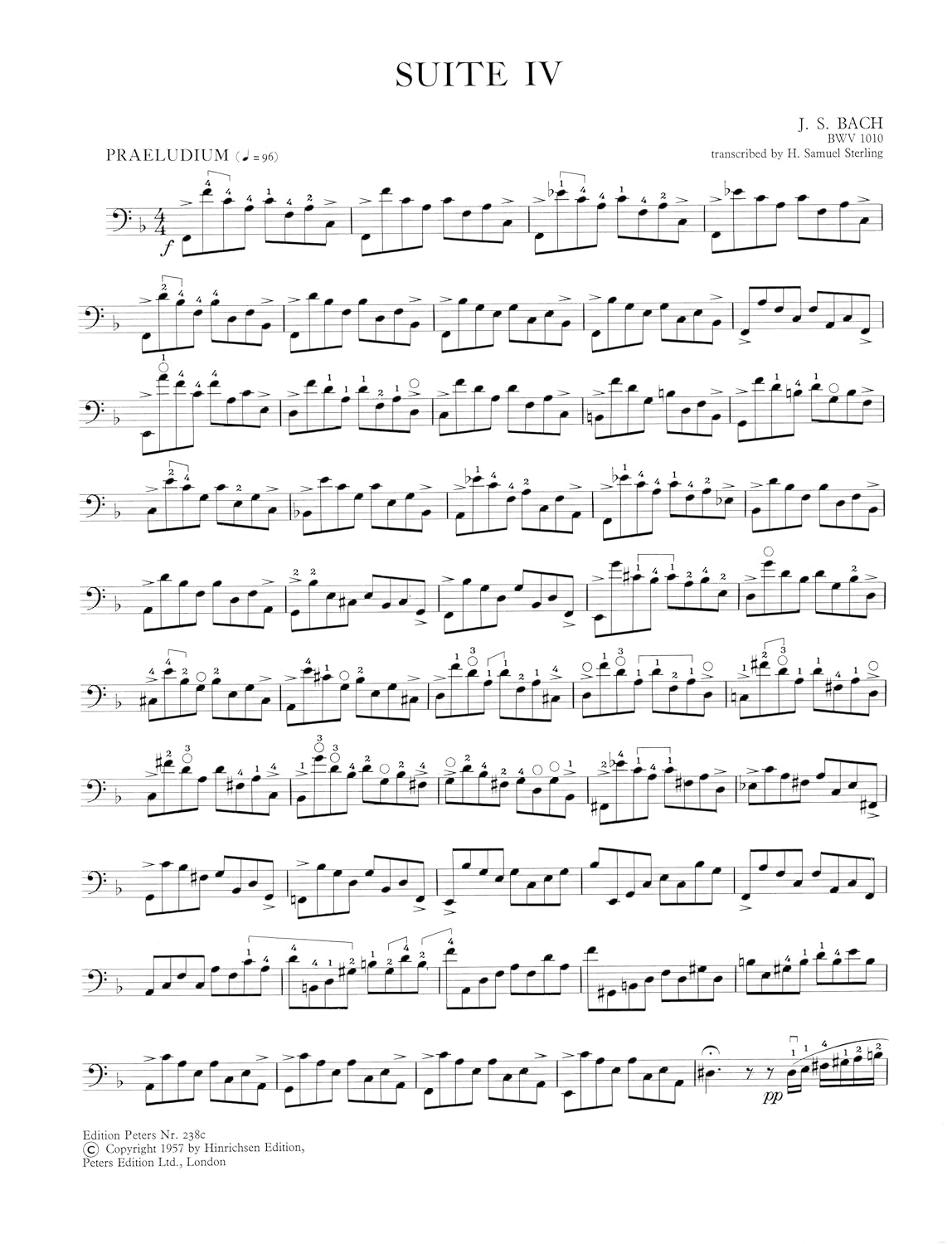 Bach: 6 Solo Cello Suites BWV 1007-–1012 Vol.2 (EP238C)