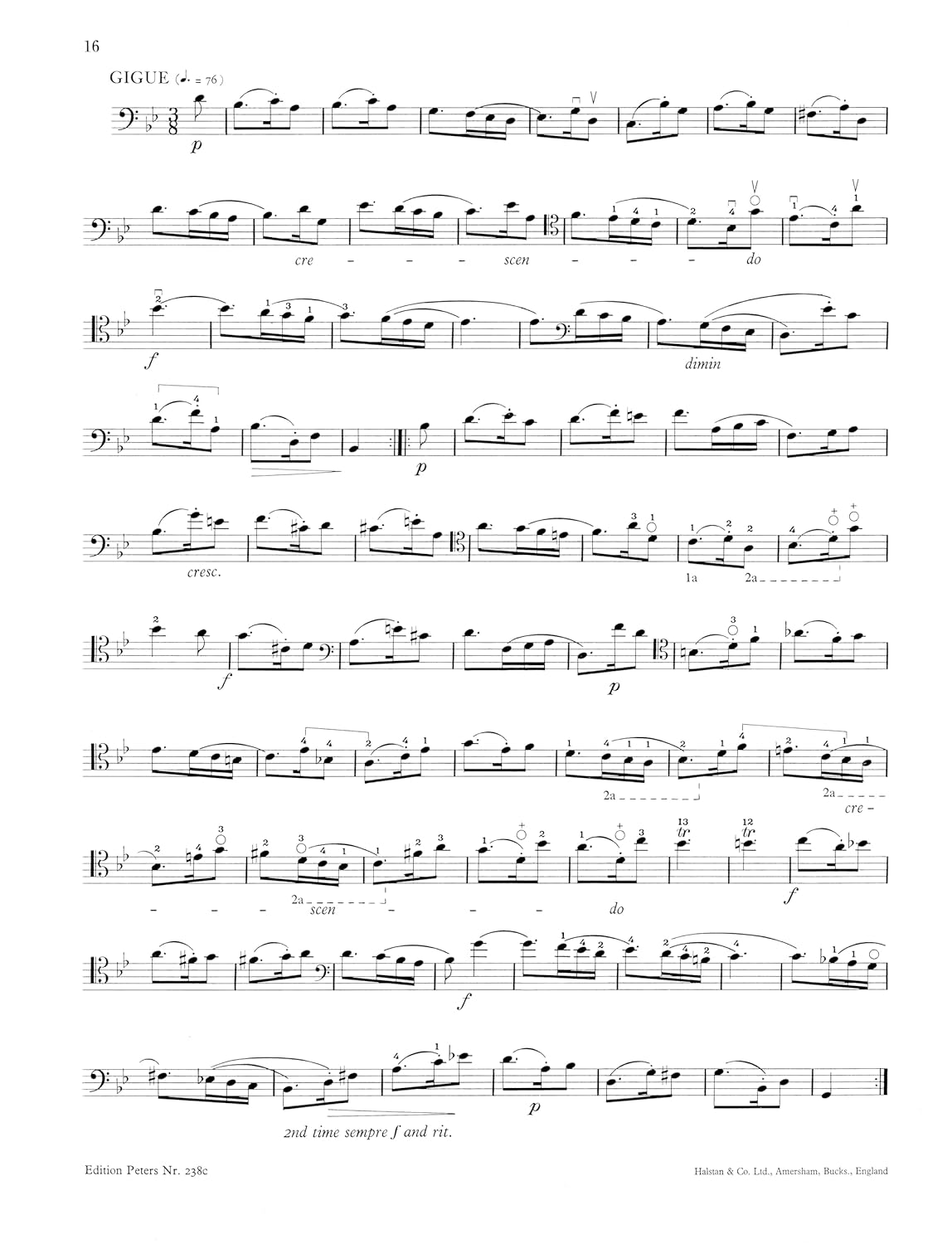 Bach: 6 Solo Cello Suites BWV 1007-–1012 Vol.2 (EP238C)