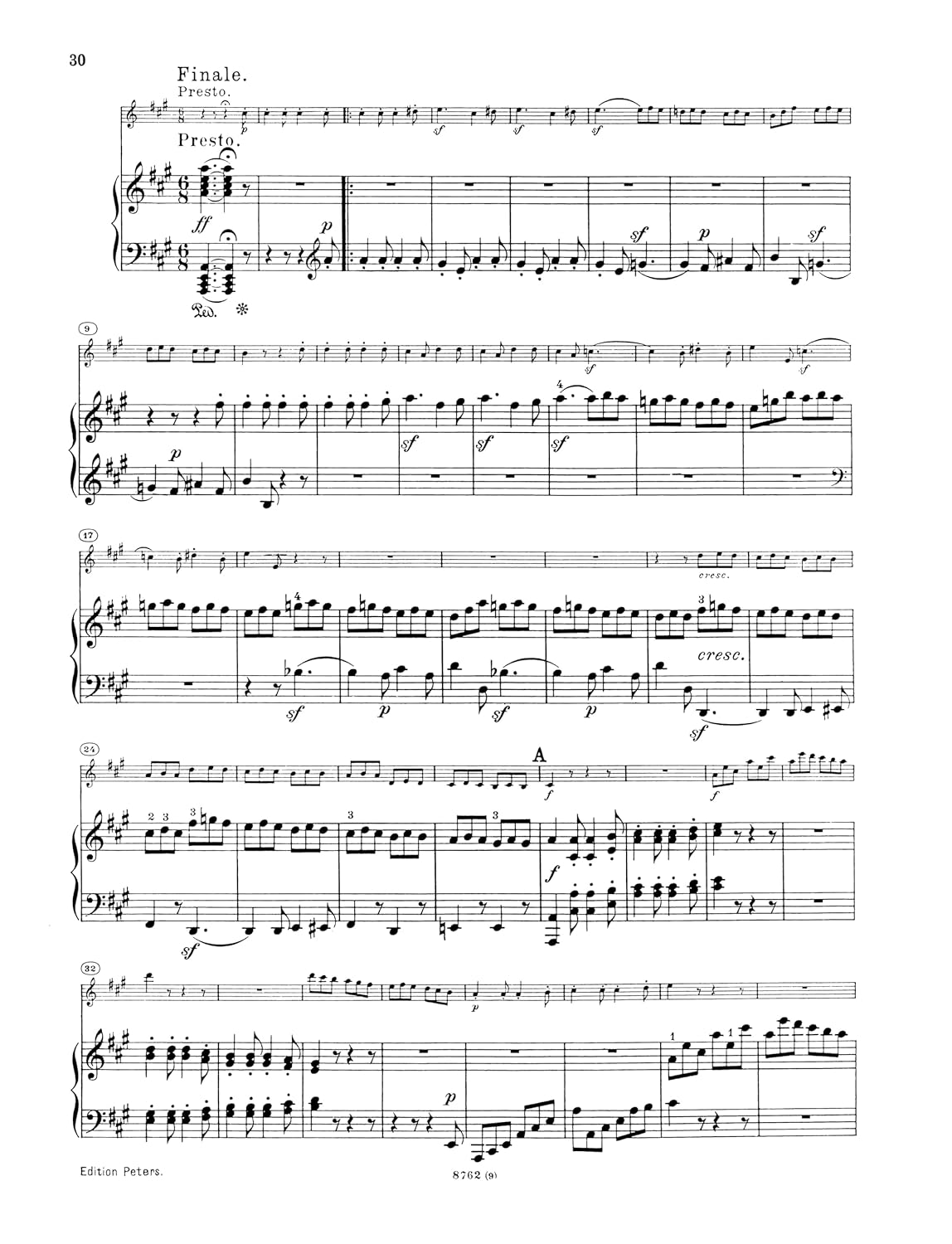 Beethoven: Sonata in A Op.47 'Kreutzer' (Violin and Piano) (EP3031I)