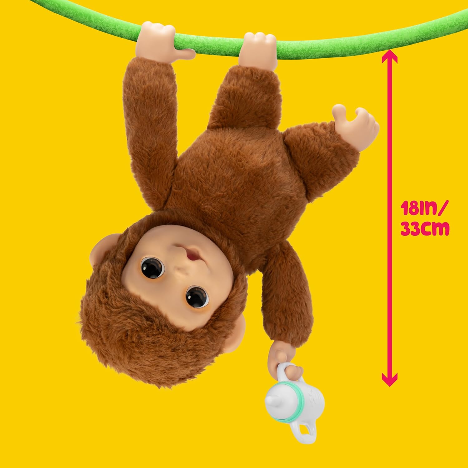 Little Live Pets - My Baby Monkey Mango - Interactief Aapje - Speelgoed aap - Interactief Pluche - Interactieve Knuffel - Verzorgen en spelen