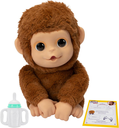 Little Live Pets - My Baby Monkey Mango - Interactief Aapje - Speelgoed aap - Interactief Pluche - Interactieve Knuffel - Verzorgen en spelen