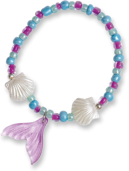 Janod - 6 sieraden om te maken - Zeemeerminnenthema - de sieradenworkshops - creatieve vrijetijdsset voor kinderen - fijne motoriek en concentratie leren - vanaf 6 jaar - J09126