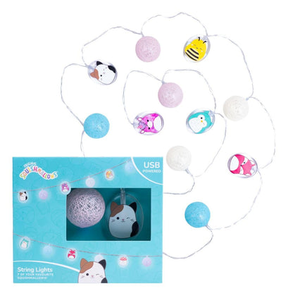 Fizz Creations Squishmallows String Lights | Officially Licensed | USB Powered | Vibrant LED Lights | Illuminated Pendants