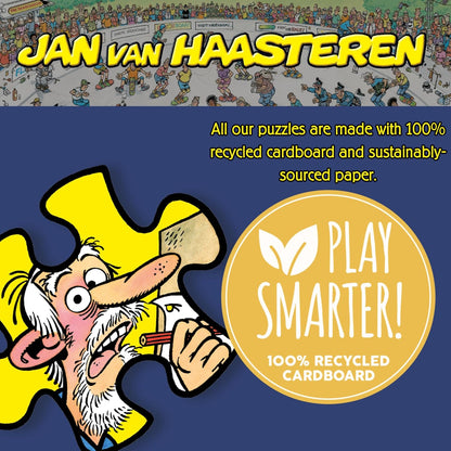 Jumbo Jan Van Haasteren Riding the Skate Bowl - 1000-Piece Adults Comic Puzzle - Large Jigsaw Puzzle for Adults – 100 Percent Recycled Cardboard 1000-Piece Jigsaw - Dimensions 68 x 49 cm