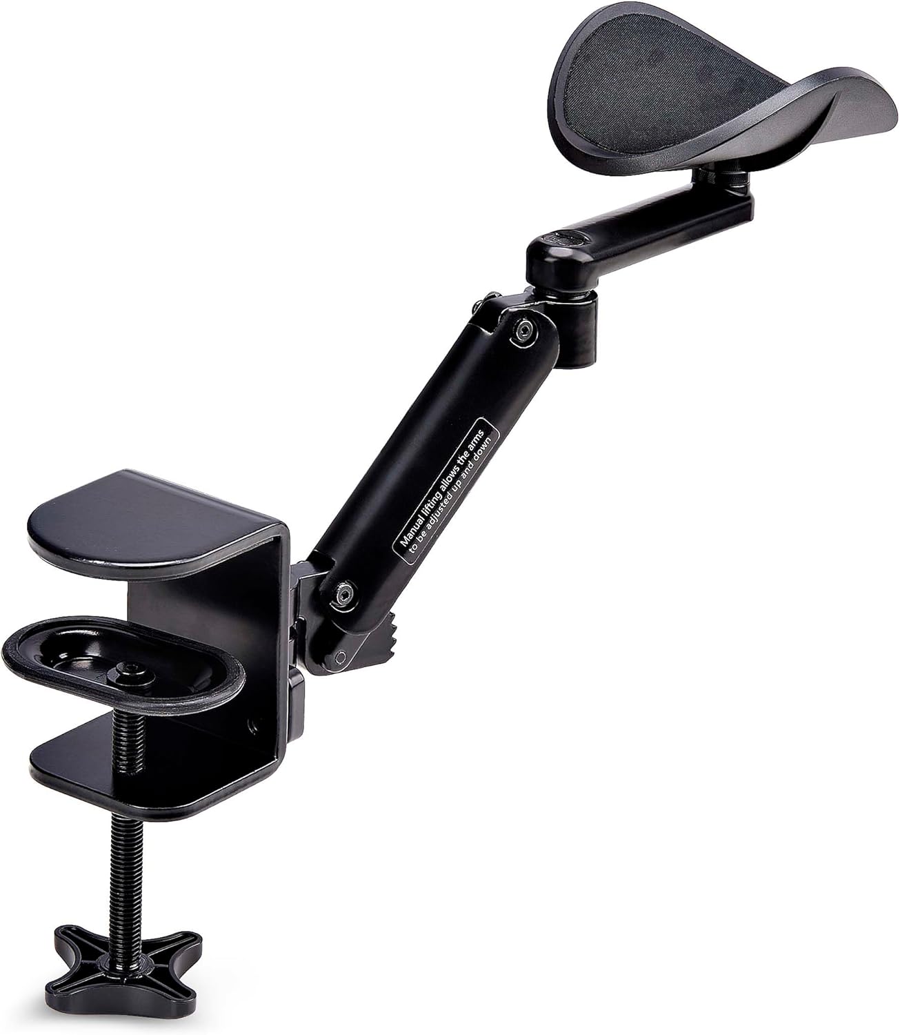 StarTech.com Repose Bras Articulé Ergonomique pour Bureau, Support Réglable, Rotation à 360 Degrés, Installation par Serrage