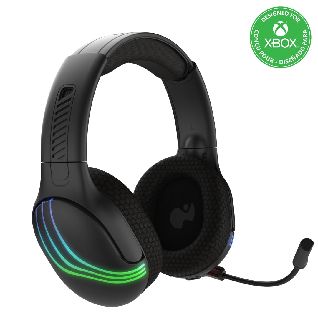 PDP Xbox Afterglow Wave senza fili cuffie – nero