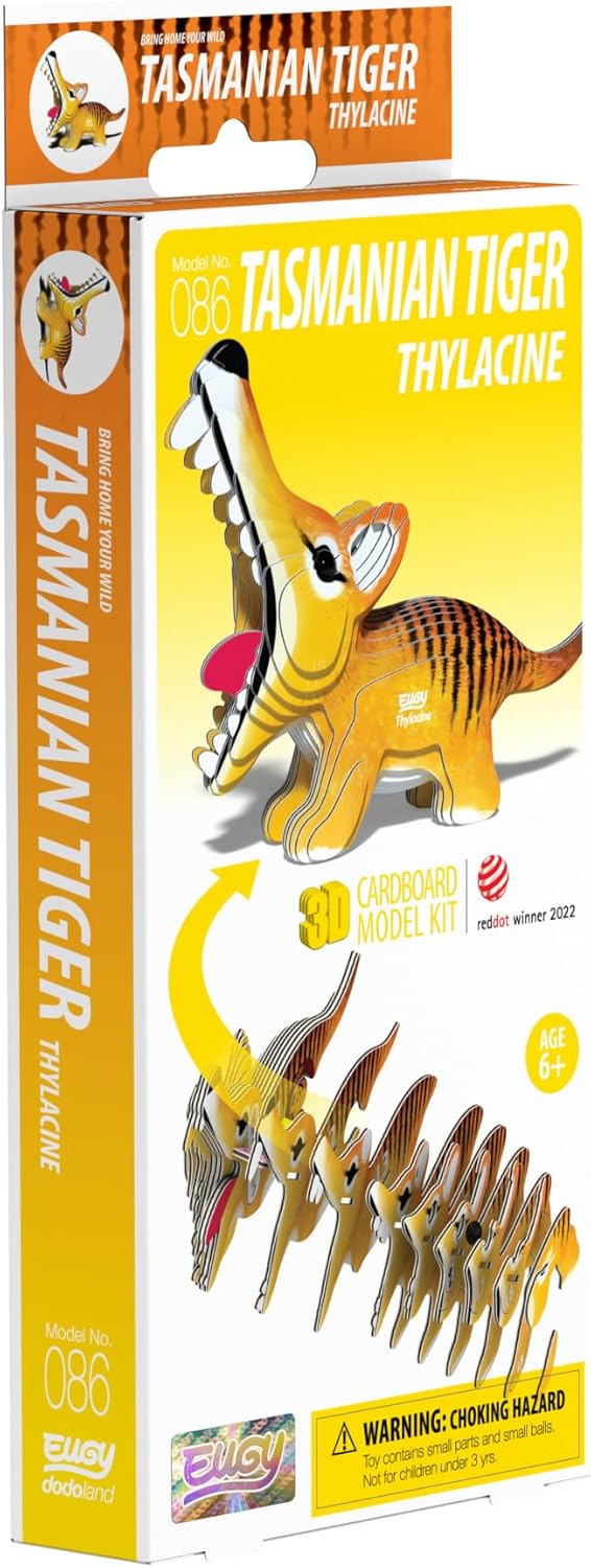EUGY D5085 Tasmanian Tiger 3D Model Craft Kit