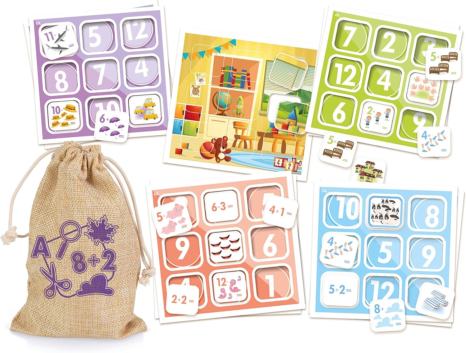 Tactic Let's Learn Numbers, Cardboard, Multicolor, 5,2x22x22