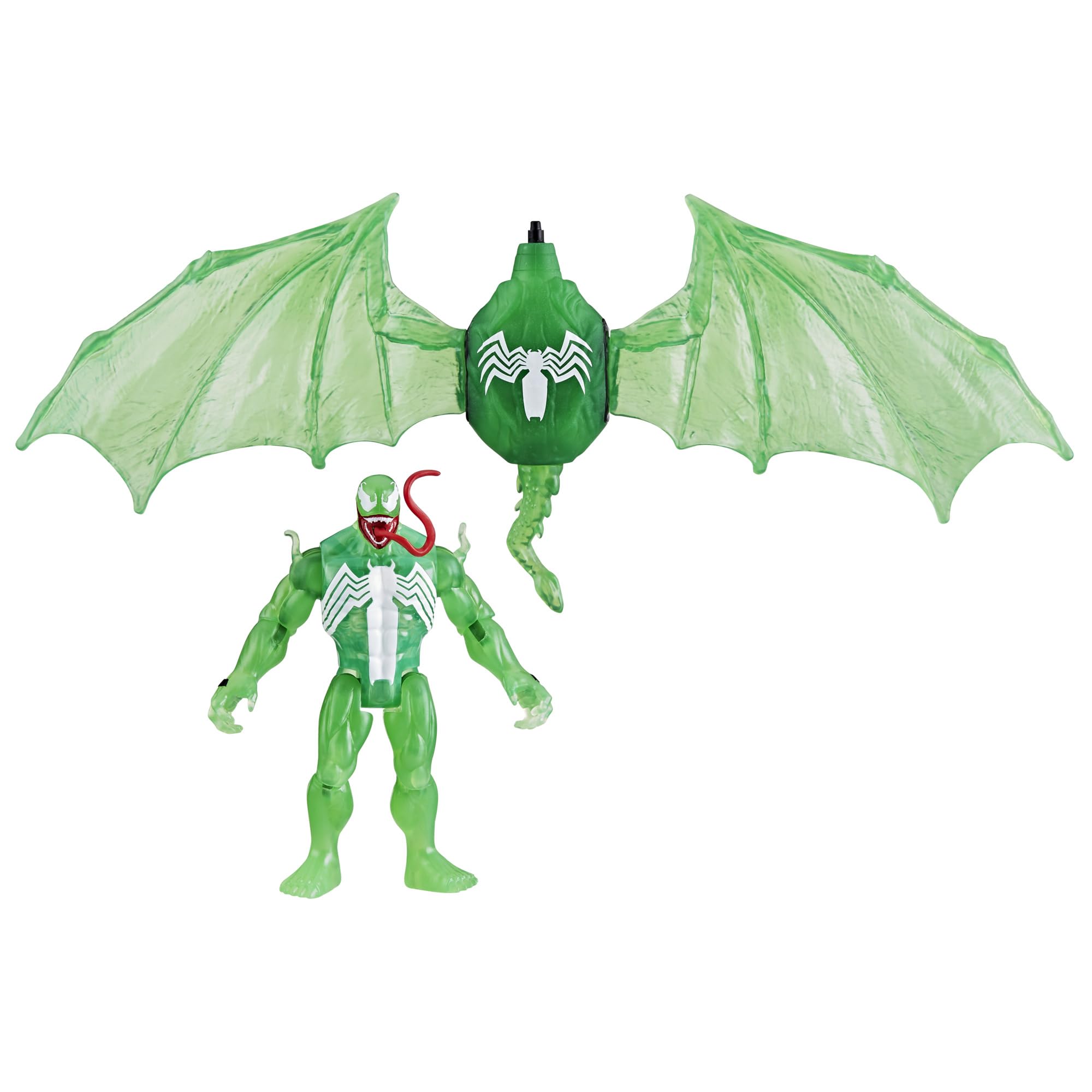 Marvel Spider-Man Epic Hero Series Web Splashers Green Symbiote Flügel Splasher, Action-Figur und Ausrüstung Spielset