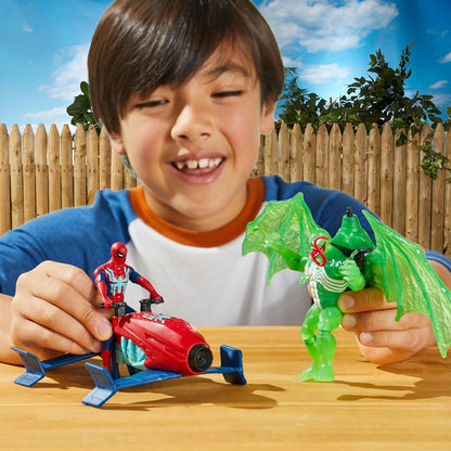 Marvel Spider-Man Epic Hero Series Web Splashers Green Symbiote Flügel Splasher, Action-Figur und Ausrüstung Spielset