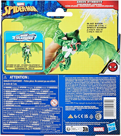 Marvel Spider-Man Epic Hero Series Web Splashers Green Symbiote Flügel Splasher, Action-Figur und Ausrüstung Spielset