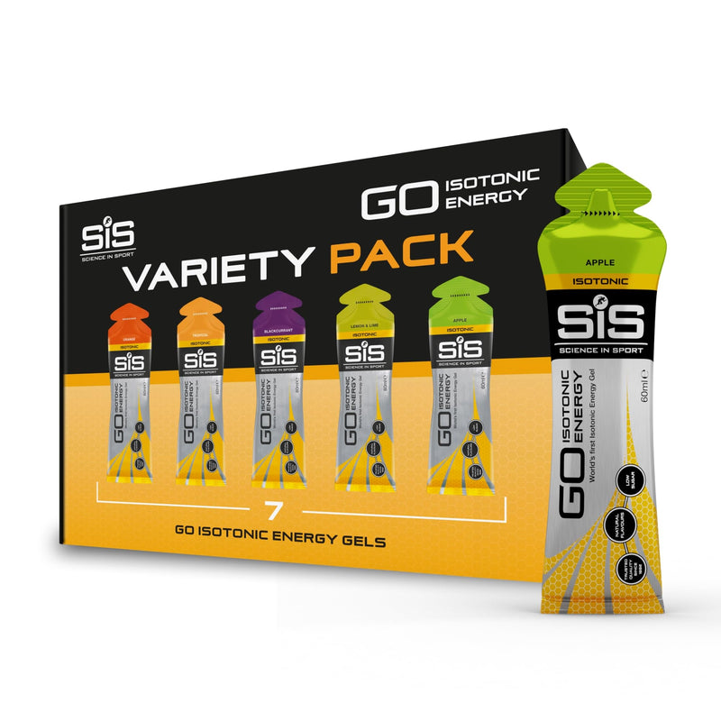 GO Isotonic Gel Variety Pack - Single Box of 7 Gels - Mixed