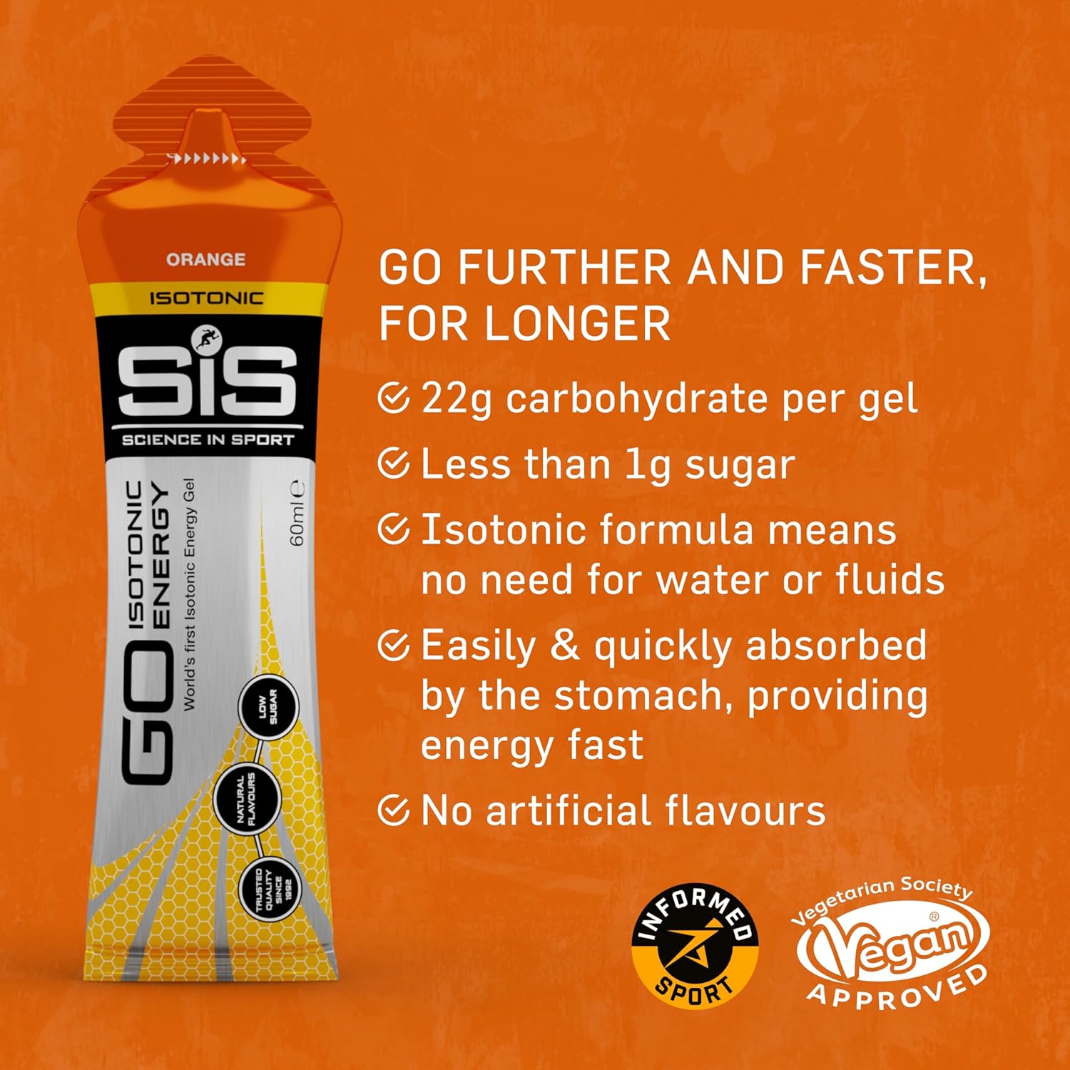 GO Isotonic Gel Variety Pack - Single Box of 7 Gels - Mixed