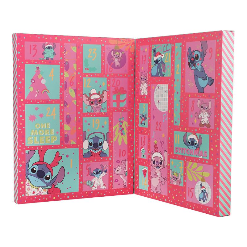Stitch Stationary 24 Day Premium Advent Calendar - Officially Licensed Christmas Gifts & Seasonal Christmas Decor For Girls Bedroom | Paladone
